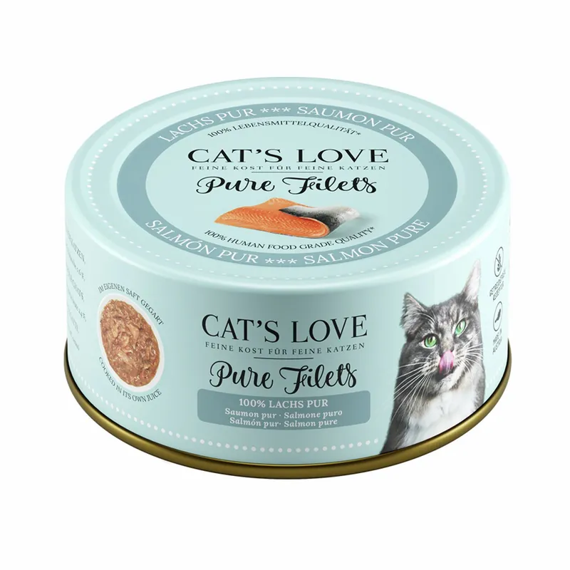 Zertifiziert Cat's Love Filet Pur Lachs 100 g